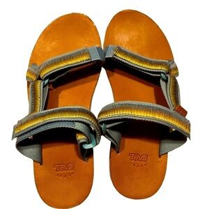 Teva Orange and Gray Sandals